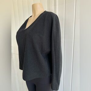 Club Monaco Cocoon Womens V Neck Tricot Gray Top Size S/P